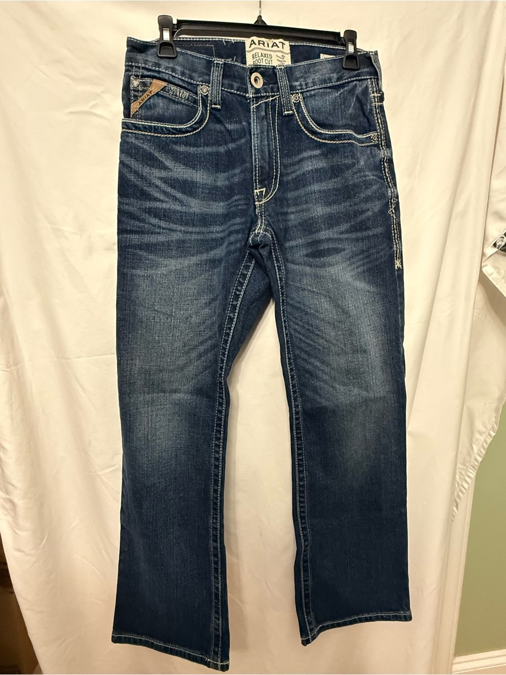 Ariat Men’s Medium Blue Relaxed Bootcut M4 Jeans, 28x30